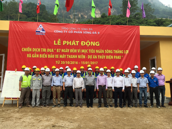 Song Da 9 JSC., organized a ceremony to launch the “87-full day emulative Campaign for a successful impoundment target”