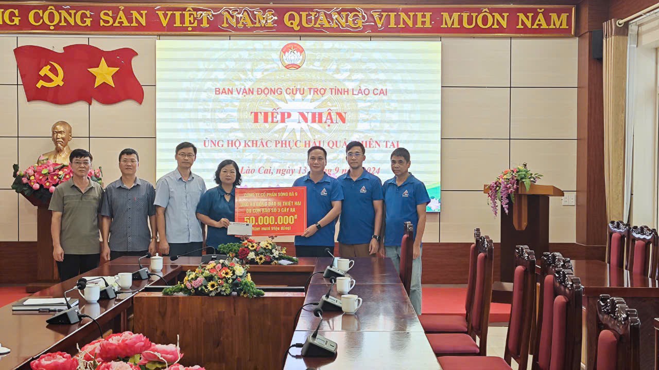 Sông Đà 9 khẩn trương khắc phục hậu quả cơn bão số 3 tại các nhà máy thủy điện và chung tay hỗ trợ đồng bào tỉnh Lào Cai