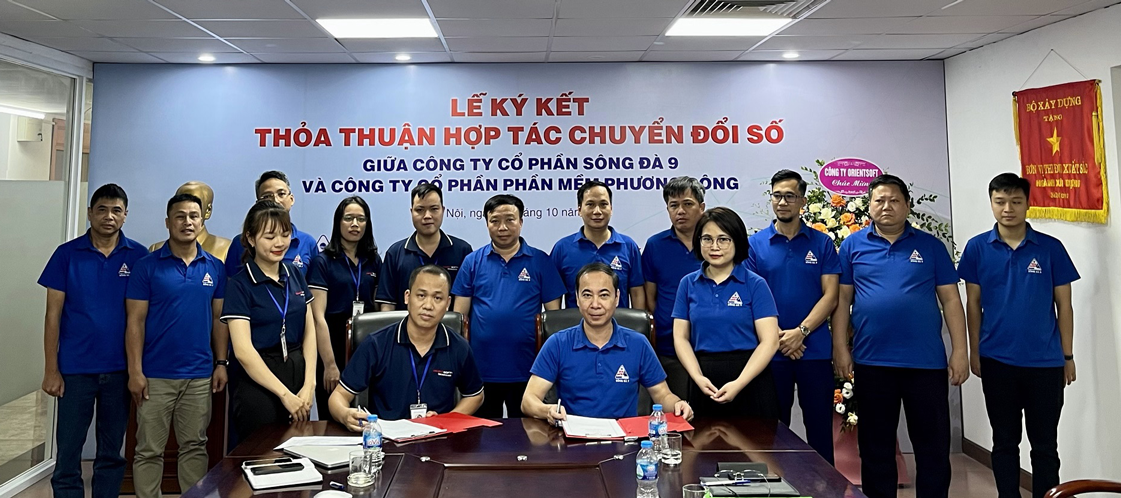 Sông Đà 9 ký kết thỏa thuận hợp tác chuyển đổi số giai đoạn 2022-2025