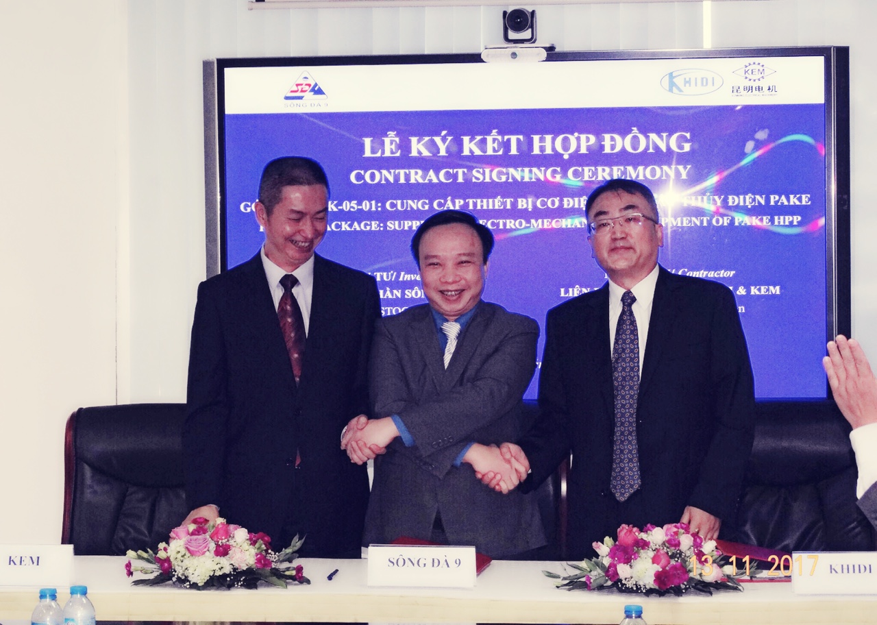 Contract Signing Ceremony of PK-05-01 Package: Supply of Electro-mechanical equipment of Pake Hydropower Plant
